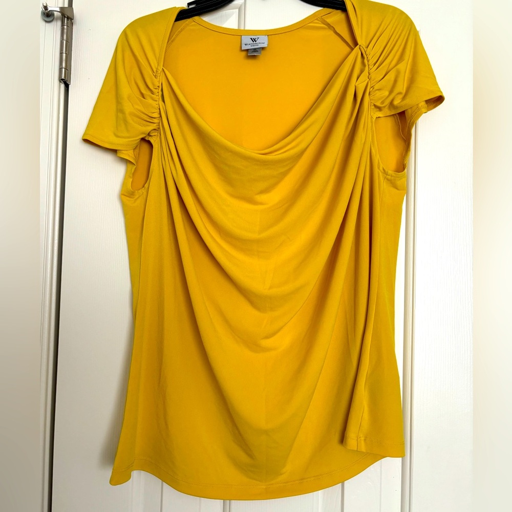 New Cowl neck Tee yellow